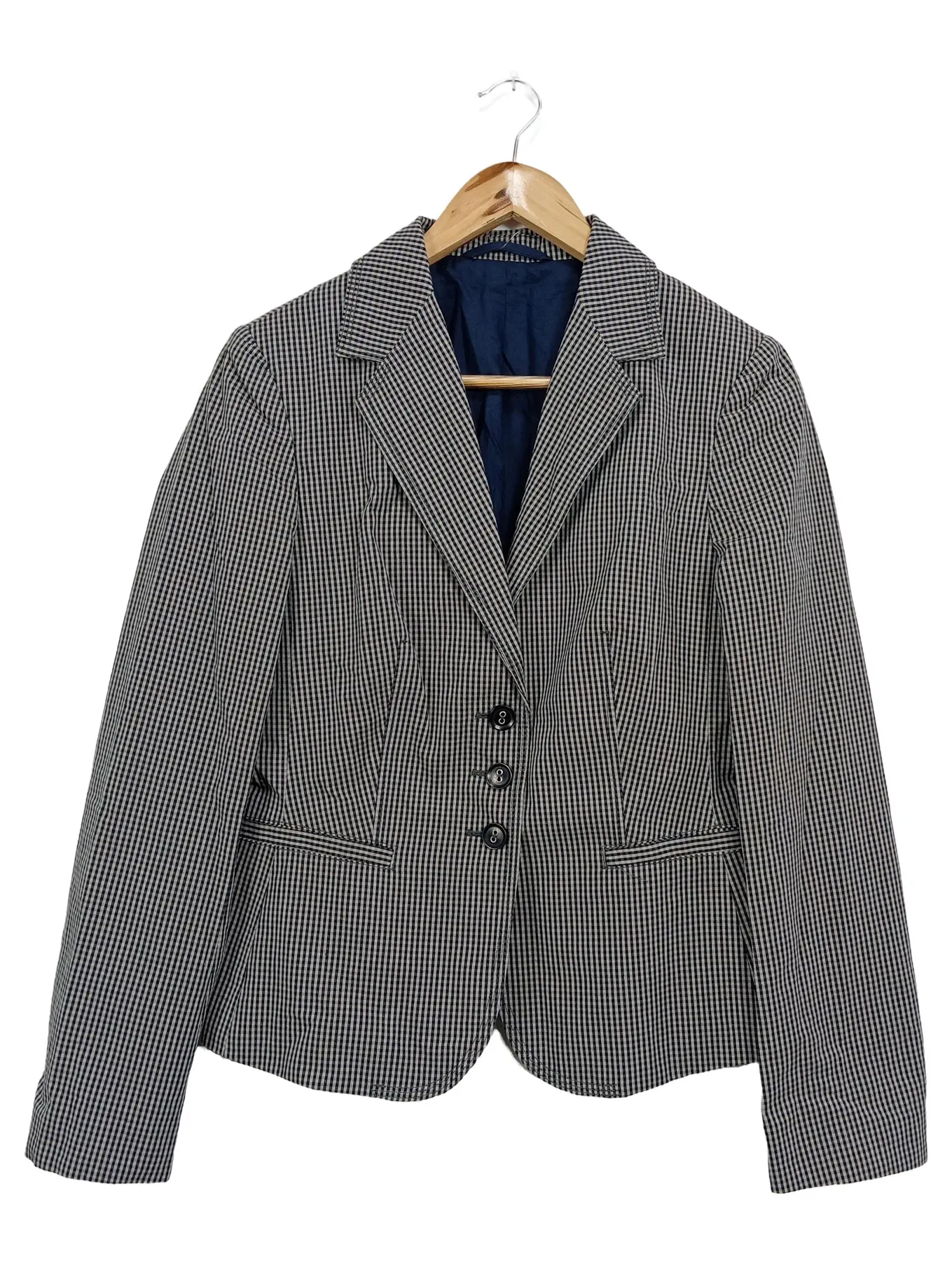 CINQUE Damen Blazer Gr. 38/M Kariert Business Elegant Mehrfarbig Baumwolle