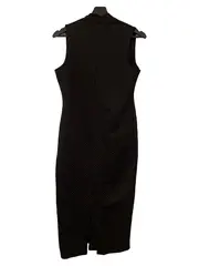 Vorschaubild 2 von Damen Strickkleid Strukturmuster Midikleid Business Schwarz Gr. 40/L