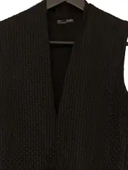 Vorschaubild 3 von Damen Strickkleid Strukturmuster Midikleid Business Schwarz Gr. 40/L