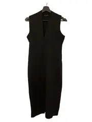 Vorschaubild 1 von Damen Strickkleid Strukturmuster Midikleid Business Schwarz Gr. 40/L