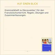 Vorschaubild 2 von Découvertes 1 Grammatisches Beiheft Französisch Schulbuch