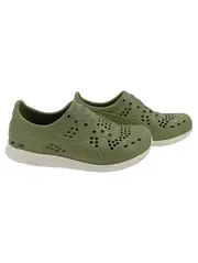 Vorschaubild 1 von Herren Badeschuhe Slip-On Oliv Gr. 41 Wasserschuhe Lochmuster