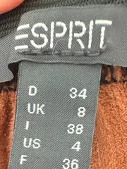 Vorschaubild 3 von Faltenrock Damen Gr. 34/XS Braun Plissee Midi Lederoptik