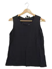 Vorschaubild 1 von Damen Pullunder Schwarz Gr. 42/44 Pailletten Elegant Ärmellos