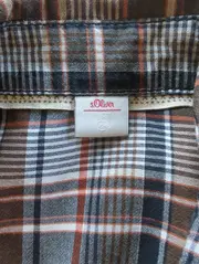 Vorschaubild 2 von Damen Bluse Hemdbluse Gr. 36/S Kariert Mehrfarbig Kurzarm Casual