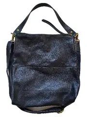 Vorschaubild 2 von Damen Schwarze Leder Henkeltasche Umhängetasche Casual