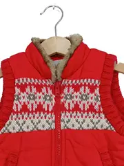 Vorschaubild 4 von Steppweste Kinder Gr. 92 Rot Norwegermuster Casual Mädchen