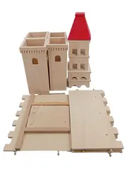 Vorschaubild 1 von Ritterburg Spielburg Holzburg Holzbausteine Kinder Beige
