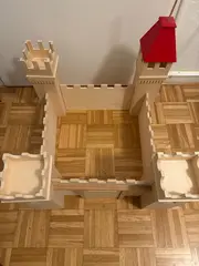 Vorschaubild 2 von Ritterburg Spielburg Holzburg Holzbausteine Kinder Beige