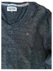 Vorschaubild 2 von Denim Pullover Herren Gr. S V-Ausschnitt Grau Meliert