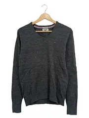 Vorschaubild 1 von Denim Pullover Herren Gr. S V-Ausschnitt Grau Meliert