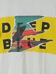 Vorschaubild 2 von T-Shirt Herren L Weiß Casual Deep Blue Surfer Print