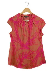 Vorschaubild 1 von Damen Bluse Gr. 38 Mehrfarbig Tropisches Muster Sommer