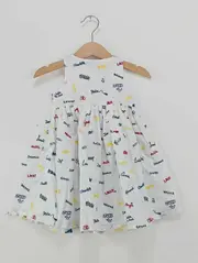 Vorschaubild 4 von Sommerkleid Kinder Gr. 92 (18M) Weiß Schriftzug
