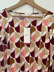 Vorschaubild 3 von Damen Pullover Langarm geometrisches Muster Mehrfarbig Gr. 36/S