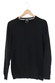 Vorschaubild 1 von Herren Pullover Gr. 44/XS Schwarz Baumwolle Casual Basic Langarm