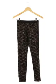 Vorschaubild 1 von Damen Leggings XS 34 Schwarz Pailletten Modisch Streetwear