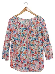 Vorschaubild 1 von Damen Bluse Blumenmuster Gr. 40 Mehrfarbig Casual
