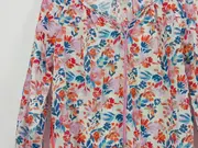 Vorschaubild 2 von Damen Bluse Blumenmuster Gr. 40 Mehrfarbig Casual