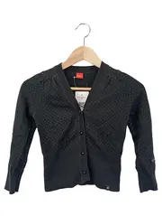 Vorschaubild 1 von Kinder Strickjacke Gr. 128 Schwarz gepunktet Langarm