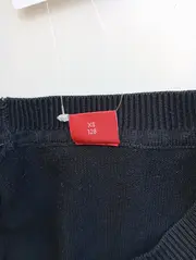 Vorschaubild 4 von Kinder Strickjacke Gr. 128 Schwarz gepunktet Langarm