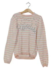 Vorschaubild 1 von Mädchen Pullover Rosa Gestreift Langarm Baumwolle Gr. 140