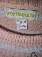 Vorschaubild 4 von Mädchen Pullover Rosa Gestreift Langarm Baumwolle Gr. 140