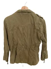 Vorschaubild 2 von Damen Leichte Jacke Khaki Militärstil Gr. 38/M Baumwolle Casual