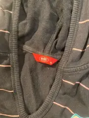 Vorschaubild 3 von EDC Herren Kapuzenpullover Hoodie XL Schwarz Gestreift Casual Streetwear