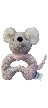 Vorschaubild 1 von Greifling Maus Blumenmuster Rosa Polyester Babyspielzeug