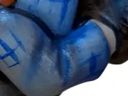 Vorschaubild 3 von Porzellan Dekofigur Junge mit Stock Tasche Traditionell Mehrfarbig 12cm