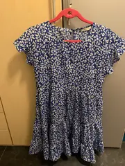 Vorschaubild 2 von Damen Sommerkleid Gr. 34 Blau Blumenmuster Casual