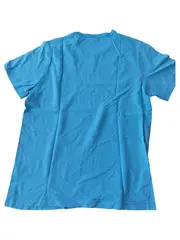 Vorschaubild 2 von Herren T-Shirt Kurzarm Baumwolle Uni Logo Print Türkis S