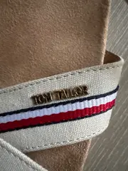 Vorschaubild 3 von Damen Sandalen Gr. 40 Beige Gestreift Maritim Sommer Freizeit