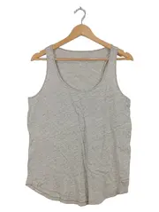 Vorschaubild 1 von Damen Basic Top ärmellos meliert grau Baumwolle Gr. M