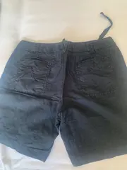 Vorschaubild 2 von Damen Shorts Schwarz Gr. 40 Leinen Casual