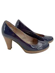Vorschaubild 2 von Damen Pumps Gr. 36 Blau Klassisch Elegant Lack-Optik