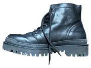 Vorschaubild 2 von Herren Schnürstiefel Leder Schwarz Gr. 43 Boots