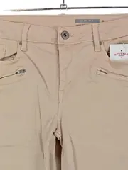 Vorschaubild 3 von EDC Stoffhose Damen Beige Gr. 40 Casual Baumwolle Reißverschluss