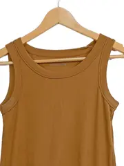 Vorschaubild 2 von Damen Freizeitkleid Gr. 38/M Baumwolle Braun Casual