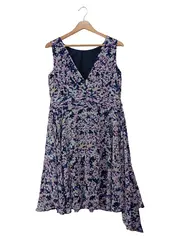 Vorschaubild 2 von Cocktailkleid Damen 44/XXL Mehrfarbig Blumenmuster Elegant Midikleid