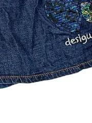 Vorschaubild 4 von Jeansrock Mädchen Gr. 158/164 Patchwork Herz Applikation Blau