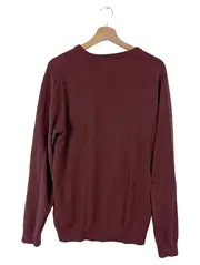 Vorschaubild 2 von Herren Pullover Gr. 48/M Rot V-Ausschnitt Casual