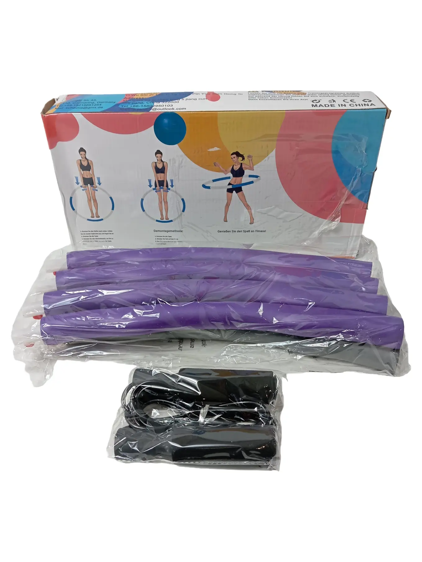 MARKENLOS Hula Hoop Reifen abnehmbar Lila Fitness Sport Hoop für Erwachsene & Kinder