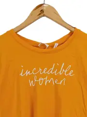 Vorschaubild 3 von Damen T-Shirt "incredible women" Gr. 38/M Orange Casual