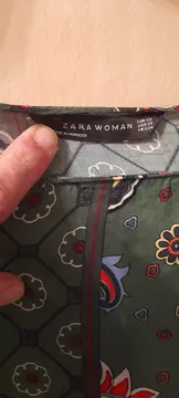 Vorschaubild 7 von Woman Damen Bluse Tunika Grün Paisley 3/4 Arm Fransen XS