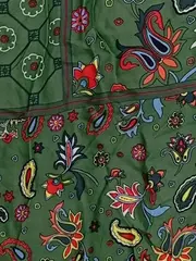 Vorschaubild 4 von Woman Damen Bluse Tunika Grün Paisley 3/4 Arm Fransen XS