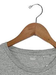 Vorschaubild 3 von Herren T-Shirt Grau L Casual Logo-Print Baumwolle