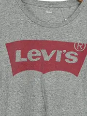 Vorschaubild 2 von Herren T-Shirt Grau L Casual Logo-Print Baumwolle