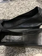 Vorschaubild 5 von Damen Pumps Leder Schwarz Blockabsatz Gr. 38 Ballerina-Stil